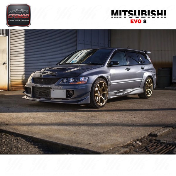 For Evolution 8 OEM Style Carbon Fiber Front Bumper Canard 2pcs For Evolution 8 OEM Style Carbon Fiber Front Bumper Canard 2pcs