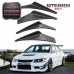 High Quality Black Carbon Fiber Canards 4PCS for Mitsubishi Evolution 7-9 (Thickness 36 Double-Sided Glossy) Easy