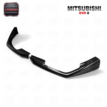 For 2003-2005 Lancer Evolution EVO 8 JP Style Carbon Fiber CF Front Bumper Lip Splitter Valance 2 Pcs For 2003-2005 Lancer Evolution EVO 8 JP Style Carbon Fiber CF Front Bumper Lip Splitter Valance 2 Pcs