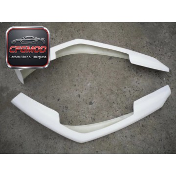 Gelcoat for 2003-2005 Lancer Evolution 8 EVO 8 JP Style Carbon Fiber Front Bumper Lip (2 Pcs/set)