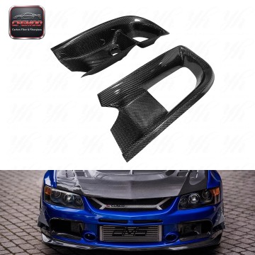 For 2006-2007 Lancer Evolution 9 RA Style Front Bumper Oil Clean Guide & Air Duct Carbon Fiber Black For 2006-2007 Lancer Evolution 9 RA Style Front Bumper Oil Clean Guide & Air Duct Carbon Fiber Black