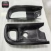 For 2006-2007 Lancer Evolution 9 RA Style Front Bumper Oil Clean Guide & Air Duct Carbon Fiber Black