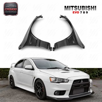 FOR Evolution EVO 8 9 Carbon Fiber Front Wider Single Vented Fender High Glossy Finish Screw Mounting Mitsubishi Lancer FOR Evolution EVO 8 9 Carbon Fiber Front Wider Single Vented Fender High Glossy Finish Screw Mounting Mitsubishi Lancer