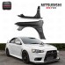 FOR Evolution EVO 8 9 Carbon Fiber Front Wider Single Vented Fender High Glossy Finish Screw Mounting Mitsubishi Lancer