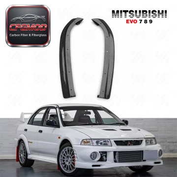 For Evolution Evo 7 8 9 JDM Damd Style Rear Bumper Extensions Spat Addon Corner CF Carbon Fiber For Evolution Evo 7 8 9 JDM Damd Style Rear Bumper Extensions Spat Addon Corner CF Carbon Fiber