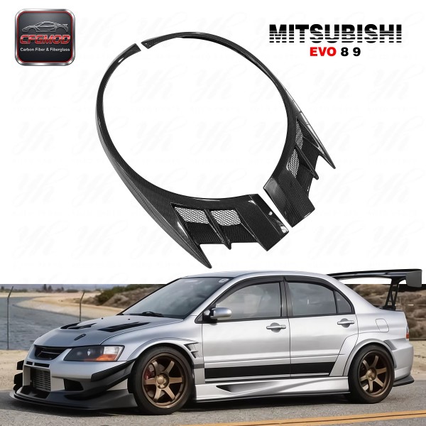 Carbon Fiber CF VC Cyber Style Body Kit for Evolution EVO 8 9 Front Over Fender Wing Carbon Fiber CF VC Cyber Style Body Kit for Evolution EVO 8 9 Front Over Fender Wing