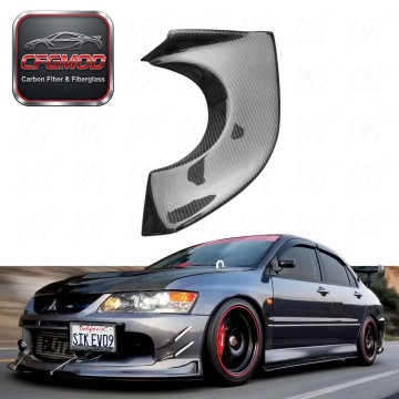 Black Carbon Fiber Exhaust Heatshield for 2006-2007 Lancer Evolution 9 EVO 9 JDM Rear Bumper VS Style