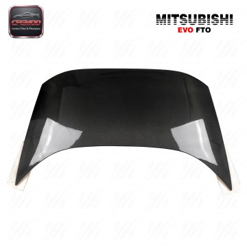 1995-2000 Mitsubishi FTO OEM Style High Gloss Black Carbon Fiber Trunk BootLid with