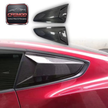 Carbon Fiber R Design Rear Side Window Louver Shutter Cover for Ford Mustang 2015-2023 Accessories Carbon Fiber R Design Rear Side Window Louver Shutter Cover for Ford Mustang 2015-2023 Accessories