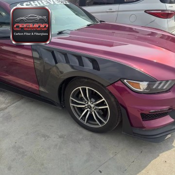 Dry Carbon Fiber GTD Design Front Wing Fender Flares for Ford Mustang 2015-2022 Modification Accessories Dry Carbon Fiber GTD Design Front Wing Fender Flares for Ford Mustang 2015-2022 Modification Accessories