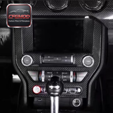 Adhesive Dry Carbon Stereo Radio Panel Cover for Ford Mustang 2015-2023 Interior Modification Parts Adhesive Dry Carbon Stereo Radio Panel Cover for Ford Mustang 2015-2023 Interior Modification Parts