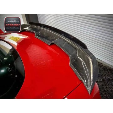 GT500 Style Dual-Layer Carbon Fiber Rear Trunk Spoiler Wing for 2015-2023 Ford Mustang Tuning Parts GT500 Style Dual-Layer Carbon Fiber Rear Trunk Spoiler Wing for 2015-2023 Ford Mustang Tuning Parts