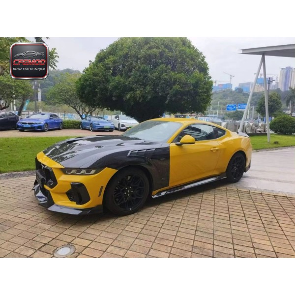 Dry Carbon Fiber JC Design Side Skirt Rocker Panels for Ford Mustang 2024 2025 2026 Accessories Dry Carbon Fiber JC Design Side Skirt Rocker Panels for Ford Mustang 2024 2025 2026 Accessories