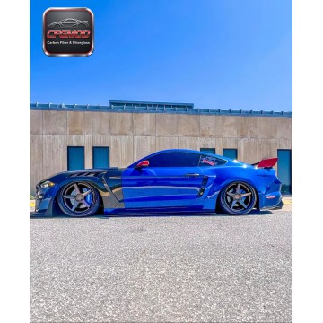 GTD Style Dry Carbon Fiber Resin Front Fenders for 2018-2022 Ford Mustang S550 GTD Style Dry Carbon Fiber Resin Front Fenders for 2018-2022 Ford Mustang S550