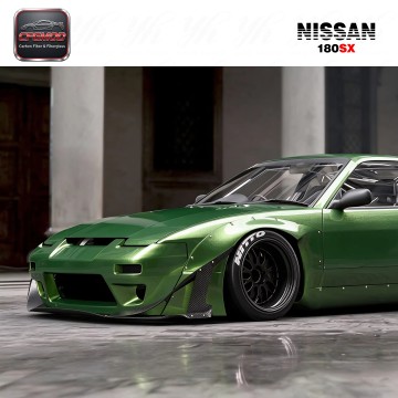 Glass Fiber FRP for Car Styling 1989-1994 180SX RPS13 RB Rocket Bunny RB V2 Front Bumper Lip Splitter