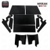 FRP Glass Fiber Full Set Black High Gloss Bodykit 1989-1994 Nissan 180SX RPS13 Rocket Bunny RB V2 Rear Bumper + Side Canards +