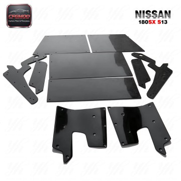 FRP Glass Fiber Full Set Black High Gloss Bodykit 1989-1994 Nissan 180SX RPS13 Rocket Bunny RB V2 Rear Bumper + Side Canards + FRP Glass Fiber Full Set Black High Gloss Bodykit 1989-1994 Nissan 180SX RPS13 Rocket Bunny RB V2 Rear Bumper + Side Canards +