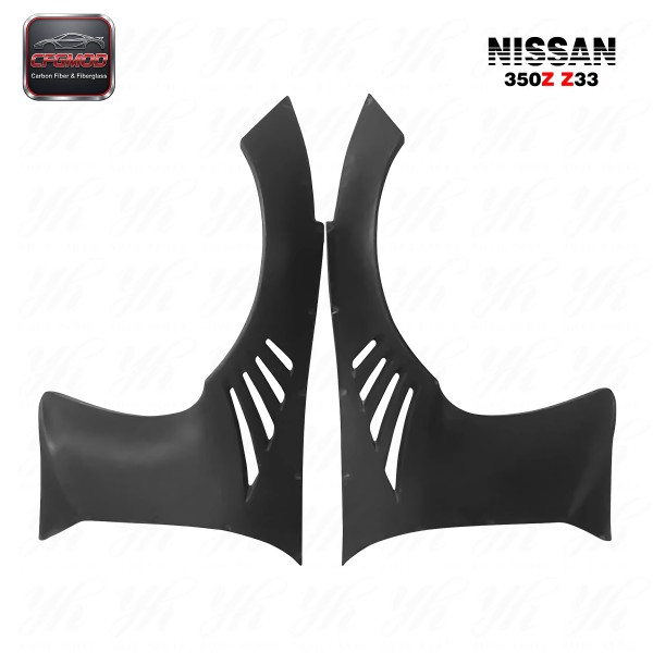 Black CFGMOD Brand High Quality Fiber Glass FRP Bodykit 2008-2009 Nissan 350Z Z33 RB Rocket Bunny Style Front/Rear Fender Flares 1