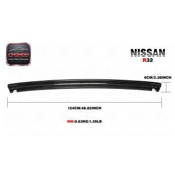 Auto Racing Bodykit Carbon Fiber CF Rear Bootlid Lip Spoiler Wing Fit for 1989-1994 Skyline R32 GTS/GTR NI Style