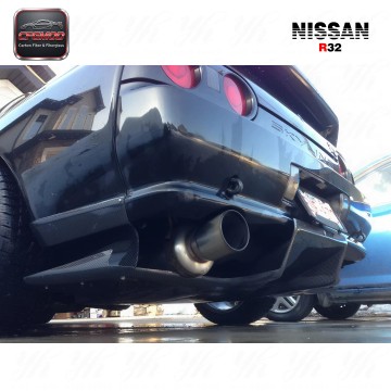 For R32 GTR Top Secret Rear Diffuser with Metal Fitting Accessories(3pcs)