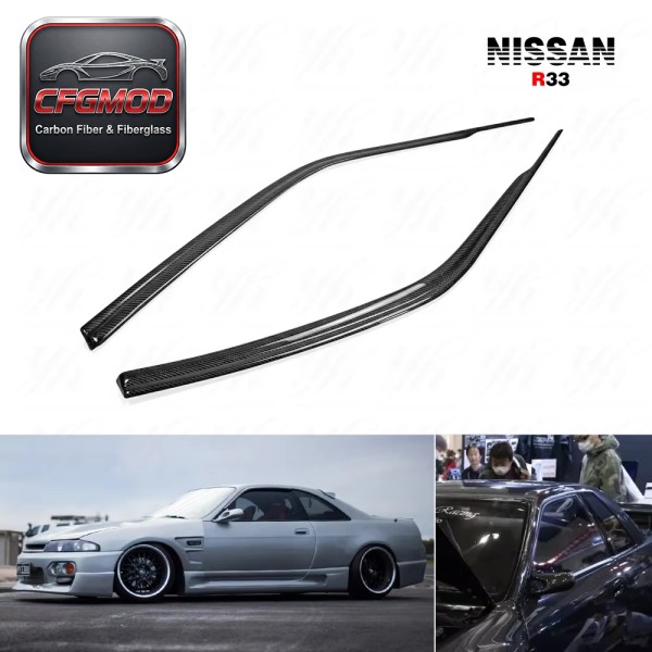 Carbon Fiber RAIN Wind Deflector Sheltor Lever VISOR 2 Pcs Fit for Carbon Fiber 1995-1998 Skyline R33 GTR GTS Carbon Fiber RAIN Wind Deflector Sheltor Lever VISOR 2 Pcs Fit for Carbon Fiber 1995-1998 Skyline R33 GTR GTS