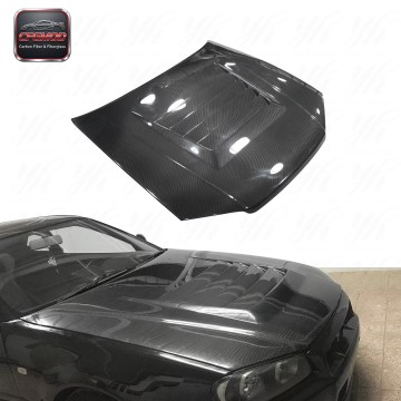Carbon Fiber Engine Hood for Skyline R34 GTT Carbon Fiber Engine Hood for Skyline R34 GTT
