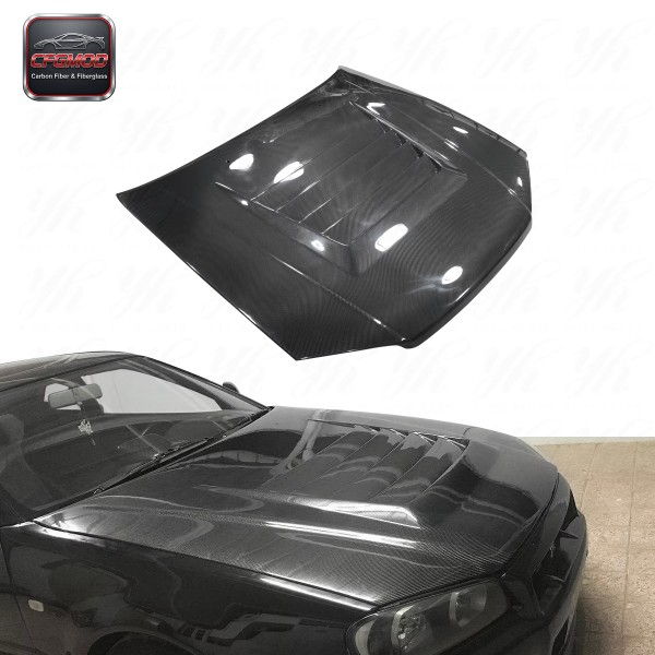 Carbon Fiber Engine Hood for Skyline R34 GTT Carbon Fiber Engine Hood for Skyline R34 GTT