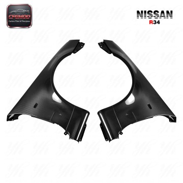 For CF 1999-2002 Skyline R34 GTR OEM Style Front Fender Wing Carbon Fiber For CF 1999-2002 Skyline R34 GTR OEM Style Front Fender Wing Carbon Fiber