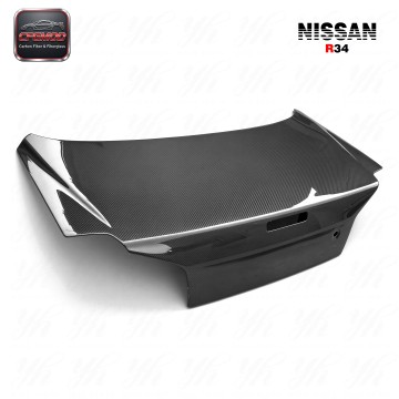 OEM Style Rear Trunk Bootlid Tailgate Break Light Lamp Cutout for 1999-2002 for Skyline R34 GT-R Black OEM Style Rear Trunk Bootlid Tailgate Break Light Lamp Cutout for 1999-2002 for Skyline R34 GT-R Black