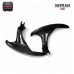 For 2008-2014 R35 GTR GTR35 at Style Matte Black Carbon Fiber Smooth Steering Wheel Shifter Extension