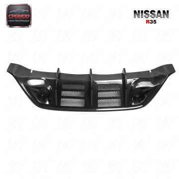 For Skyline R35 GTR Wald Style Carbon Fiber Rear Bumper Diffuser Addon For Skyline R35 GTR Wald Style Carbon Fiber Rear Bumper Diffuser Addon