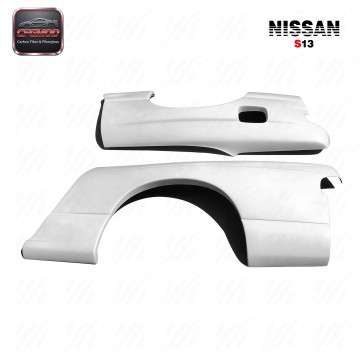 White S13 Glass Fiber Silvia Rear Fender +30mm FRP
