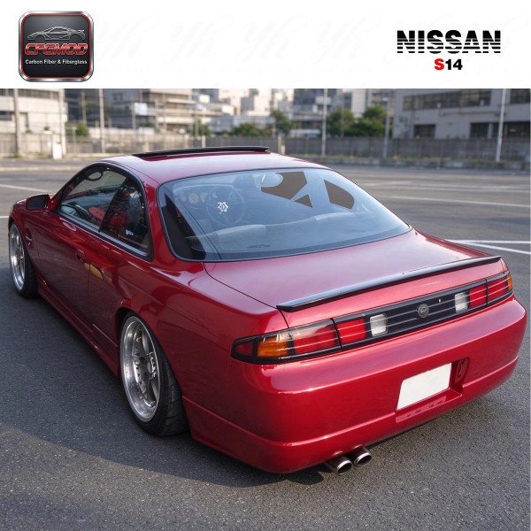 For S14 Slivia S14A Carbon Fiber Origin Trunk Lip Spoiler(or FRP) For S14 Slivia S14A Carbon Fiber Origin Trunk Lip Spoiler(or FRP)