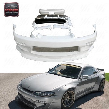 CFGMOD High Quality S15 Silvia Rocket Bunny Front Bumper Lip Fender Diffuser Spoiler FRP Fiber Glass Perfect Fitment Screw CFGMOD High Quality S15 Silvia Rocket Bunny Front Bumper Lip Fender Diffuser Spoiler FRP Fiber Glass Perfect Fitment Screw