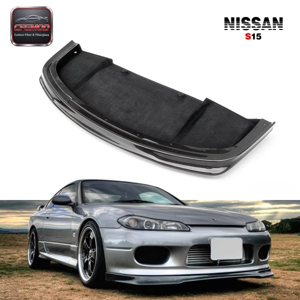 New Carbon Fiber High Quality for 1993-1999 S15 Silvia ABF Style Front Bumper Lip Splitter with Excellent Fitment New Carbon Fiber High Quality for 1993-1999 S15 Silvia ABF Style Front Bumper Lip Splitter with Excellent Fitment