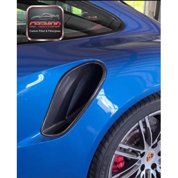 ED Style Carbon Fiber Rear Fender Vents Air Intakes for Porsche 911 991.2 Turbo TurboS Side Quarter Panel Vents Tuning Parts ED Style Carbon Fiber Rear Fender Vents Air Intakes for Porsche 911 991.2 Turbo TurboS Side Quarter Panel Vents Tuning Parts
