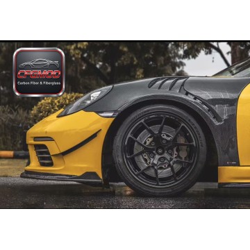 GT4 RS Style Dry Carbon Fiber Front Fenders with Vents for Porsche 718 Boxster Cayman Tuning Parts GT4 RS Style Dry Carbon Fiber Front Fenders with Vents for Porsche 718 Boxster Cayman Tuning Parts