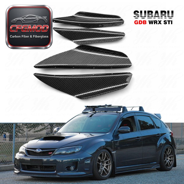 For Impreza GDB WRX/STI Glass Fiber Front Bumper Splitter Canard 4Pcs For Impreza GDB WRX/STI Glass Fiber Front Bumper Splitter Canard 4Pcs