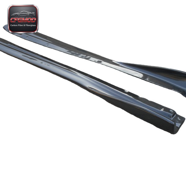 Carbon Fiber Side Skirt Extension for 2008-2010 Impreza GRB STI-Black New Easy Installation