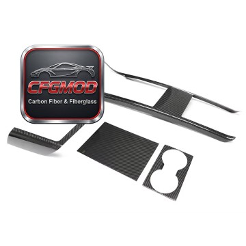 Matte Dry Carbon Fiber Center Console Storage Box Cover Trim for Tesla Model S X Plaid
