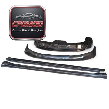 Dry Carbon Fiber Full Body Kit Front Lip Rear Diffuser Side Skirts Spoiler for Tesla Model X