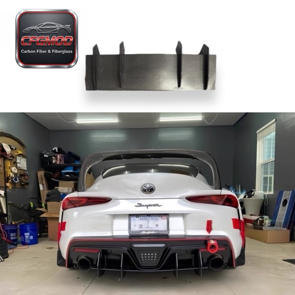 Blade Style Carbon Fiber Rear Bumper Diffuser Lip for Toyota Supra MKV A90 A91 GR Supra Rear Lower Splitter Tuning Parts Blade Style Carbon Fiber Rear Bumper Diffuser Lip for Toyota Supra MKV A90 A91 GR Supra Rear Lower Splitter Tuning Parts