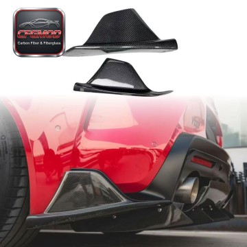 VRS Style Carbon Fiber Rear Bumper Spats for Toyota Supra MK5 A90 A91 GR Supra Rear Aprons Corner Diffuser Tuning Parts VRS Style Carbon Fiber Rear Bumper Spats for Toyota Supra MK5 A90 A91 GR Supra Rear Aprons Corner Diffuser Tuning Parts