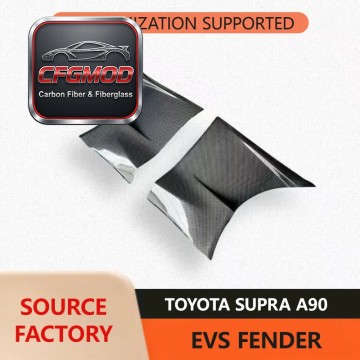EVS Style Carbon Fiber Front Fenders for Toyota Supra MK5 A90 A91 Front Wing Panels Body Kit Tuning Parts