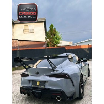 Dry Carbon Fiber AR Design V3 GT Rear Wing Spoiler with Stand Mounts for Toyota Supra MK5 A90 A91 Exterior Accessories
