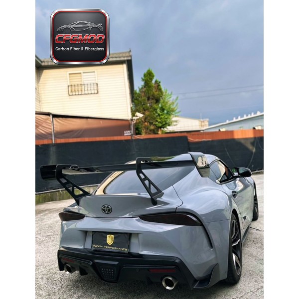 Dry Carbon Fiber AR Design V3 GT Rear Wing Spoiler with Stand Mounts for Toyota Supra MK5 A90 A91 Exterior Accessories