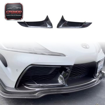 Carbon Fiber Front Bumper Air Intake Trim for Toyota Supra MK5 A90 A91 GR Supra Front Inlet Air Vent Cover Tuning Parts Carbon Fiber Front Bumper Air Intake Trim for Toyota Supra MK5 A90 A91 GR Supra Front Inlet Air Vent Cover Tuning Parts