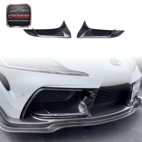 Carbon Fiber Front Bumper Air Intake Trim for Toyota Supra MK5 A90 A91 GR Supra Front Inlet Air Vent Cover Tuning Parts