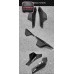 AD Style Carbon Fiber Rear Spats Bumper Lip for Toyota Supra A90 A91 Rear Bumper Corner Splitters Tuning Parts