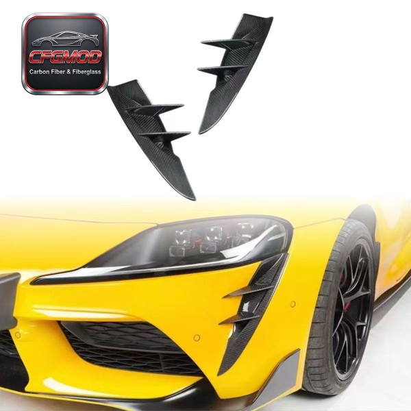 Carbon Fiber Front Bumper Canards for Toyota Supra MK5 A90 A91 GR Supra Front Dive Planes Tuning Parts
